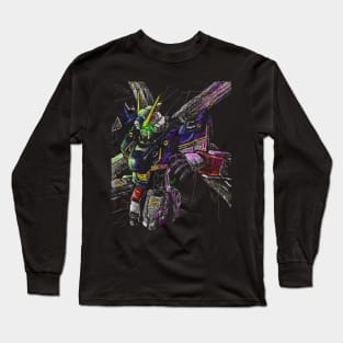 Crossbone gundam x1 version color Long Sleeve T-Shirt